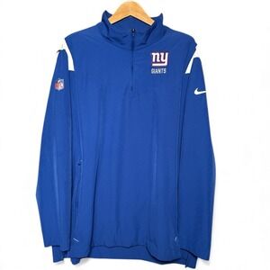 Nike Royal Blue New York Giants Half-Zip Pullover